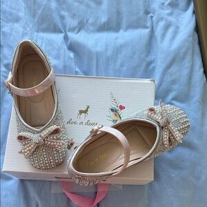 Doe a Dear Kids Dress Shoes - Pink